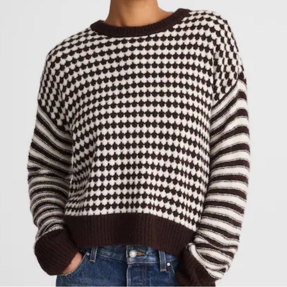 Madewell Mixed Stripe Pullover Sweater NWT